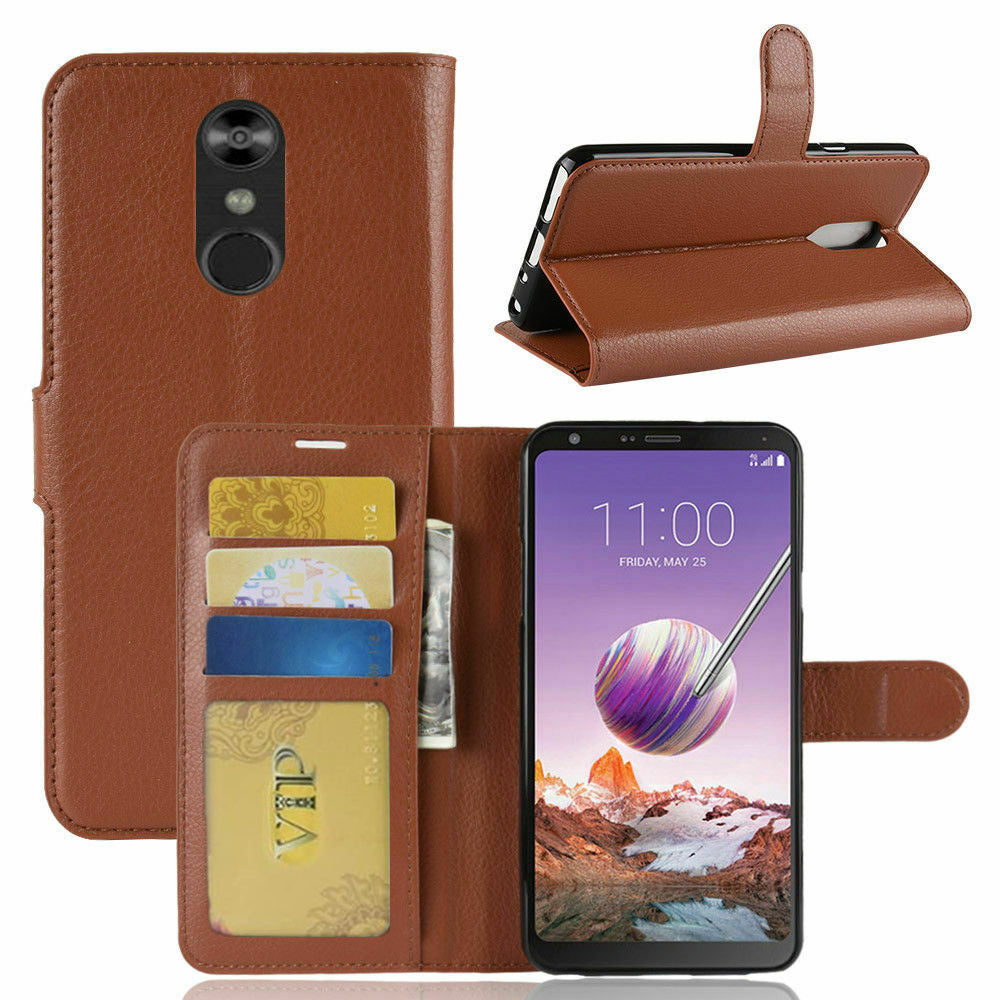 Étui portefeuille en cuir Folio pour LG Q Stylo Plus / Stylo 4 Étui portefeuille en cuir Folio pour LG Q Stylo Plus / Stylo 4